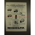 1960 Minolta Camera Ad - Give for Christmas, SR...