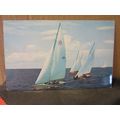 YACHTS, SAILING .unused vintage postcard Plasti...
