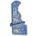 Delaware the First State Premium Map Fridge Magnet