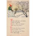 Swedish Pipe Smoking Gnome Antique Postcard