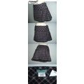 New Junior Womens BILLABONG Black Plaid Short S...