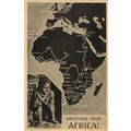 Greetings From Africa Black Map Boy Real Photo ...