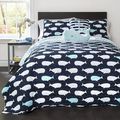 Full/Queen 5 Piece Bed In A Bag Navy Teal Micro...