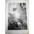 "Coaling An Ocean Steamer" drawn by Al Hencke. ...