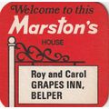 BEER MAT - MARSTONS BREWERY - GRAPES INN, BELPE...