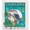 ZIMBABWE 1998 BIRDS GREY HOODED KINGFISHER $4.7...