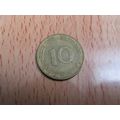 1972g 10 Pfennig Germany Coin