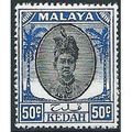 Kedah 1950 SG87 50c Black & Blue Mounted Mint ....