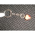 Red yellow orange glass love heart keyring bag ...