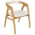 Leisure Bamboo Dining Chair with Curved Back an...