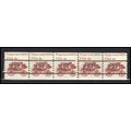 1898Ab 4c Stagecoach Fine MNH Dry Gum PNC 5/5 L...