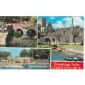 Christchurch Multiview Dorset Postcard posted 1...