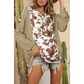 Pale Khaki Animal Print Textured Patch Lantern ...