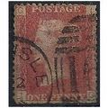 1858 SG43 1d Red Plate 159 Good/Fine Used Check...