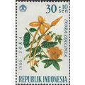 INDONESIA, FLOWER, Ixora coccinea, blue 1966, 30+10sen