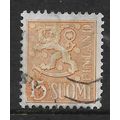 FINLAND 1954 STANDING LION 15M ORANGE SG 530A F...
