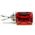 Created Padparadscha Sapphire, 925 Sterling Sil...