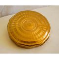 Vintage IRIS Powder Compact Gold Sunburst Art D...