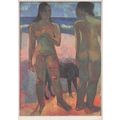 Paul Gauguin Two Figures On A Tahiti Beach Pain...