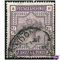 1883 SG178 2/6d Lilac Fine Used (Crease) "BC"