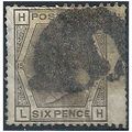 1876 SG147 6d Grey Plate 15 G/U Wing Margin Fil...