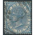 Ceylon 1868 SG61 1d Blue Good/Fine Used . . ..