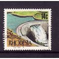 RHODESIA 1970 SG 446a 14c KARIBA DAM FINE USED#3