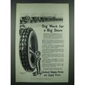 1919 United States Tires Ad - Big Work for a Bi...