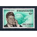 Rwanda 1965 SG128 m10 President Kennedy 10c Unm...