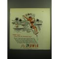 1957 BWIA Airways Advertisement - Vicki says: Island hop the Viscount way
