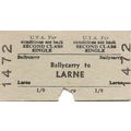 U.T.A. Edmondson Ticket - Ballyclarry to Larne