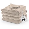 Sunbeam Royal Luxe Mushroom Heated Blanket - Full