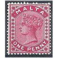 Malta 1885 SG22 1d Carmine Wmk Crown CA Mounted...