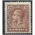 Jamaica 1929 SG109 1 1/2d Chocolate Fine Mounte...