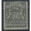 Rhodesia 1892 SG1 1d Black Mint No Gum.. .