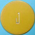 J. Vintage Casino Chip. Asian Card Room. Tan. Y88.