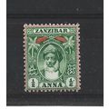 Zanzibar.SG188 1/2a Yellow-Green.Mounted Mint.J...