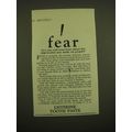 1924 Listerine Tooth Paste Ad - Fear are you se...