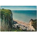 Postcard Les Falaises du Bas Fort Blanc Cliffs,...