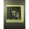 1960 Polaroid Electric Eye Camera Ad - The gift that's goof-proof