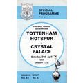1970/71 Tottenham Hotspur / Spurs vs Crystal Pa...