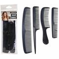 4pc Black Hair Combs Set Hairdressing Styling B...