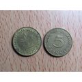 1970f 5 Pfennig Germany Coin
