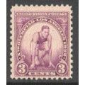 718 3c Runner Average Plus MNH Q0338