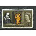 GB 1964 QE2 6d Shakespeare Umm SG 647 ( C390 )