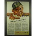 1945 Milwaukee Road Railroad Ad - Pheasant Sandwiches