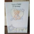 Have a Happy 1st Birthday - Glitter Card
