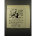 1953 American Express Travelers Cheques Ad - Tom Henderson Cartoon - Won't Risk
