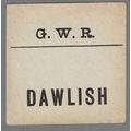 GREAT WESTERN RAILWAY LUGGAGE LABEL - DAWLISH (...