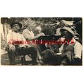Family Tea Break, Garden Scene, RP Postcard 1956
